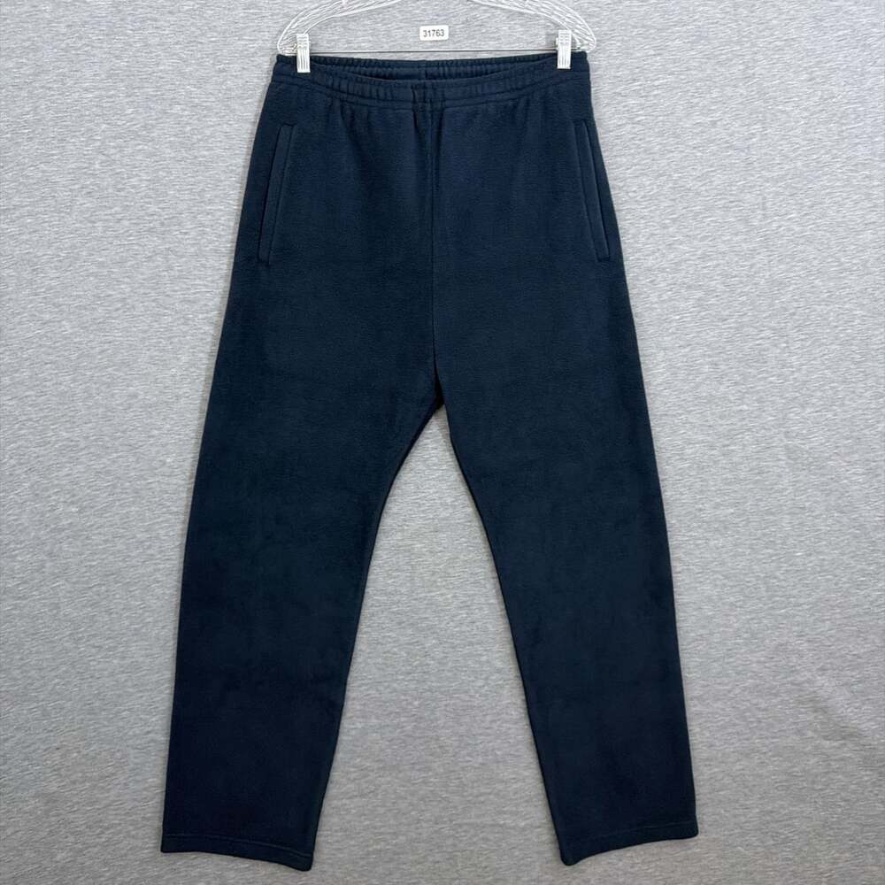 Yeezy Gap Mens Size Medium Dark Navy Blue Fleece Straight Sweatpants Pants Heavy